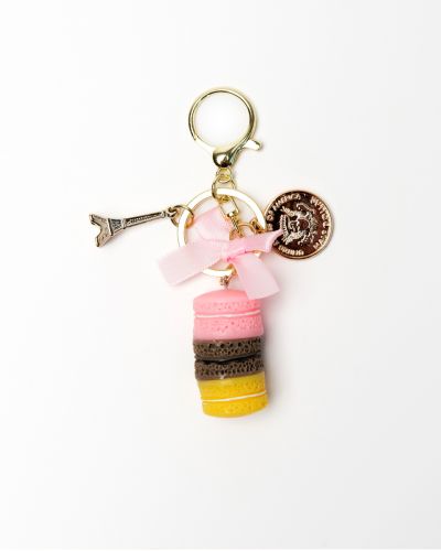 Sleutelhanger macaron geel