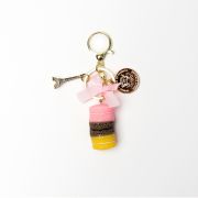 Sleutelhanger macaron geel