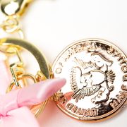 Sleutelhanger macaron geel