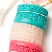 Sleutelhanger macaron rood