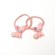 Haarelastiekje vosjes roze