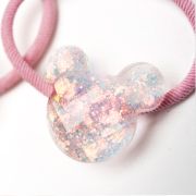 Haarelastiekje glitter glas muisje