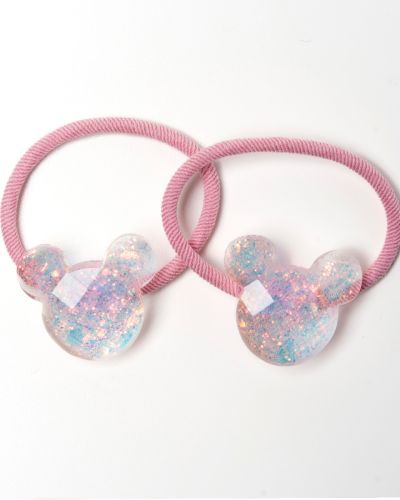 Haarelastiekje glitter glas muisje