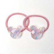 Haarelastiekje glitter glas muisje