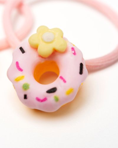 Haarelastiekje donut licht roze