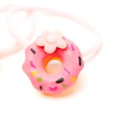 Haarelastiekje donut donker roze