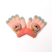 Handschoen beertje licht roze