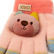 Handschoen beertje licht roze