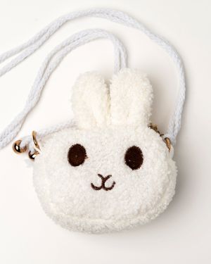 Pluche tasje konijn wit