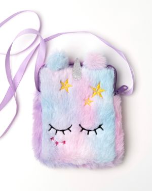 Fluffy heuptasje paars