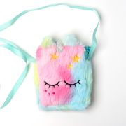 Fluffy heuptasje roze/zacht geel