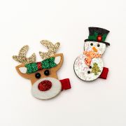 Haarspeldjes sneeuwman&rendier