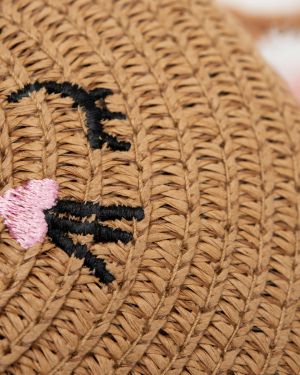 Tasje riet rond bruin