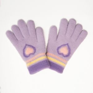 Handschoenen hartje paars