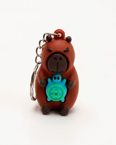 Sleutelhanger capybara schildpad