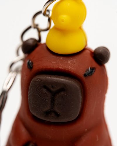 Sleutelhanger capybara badeend
