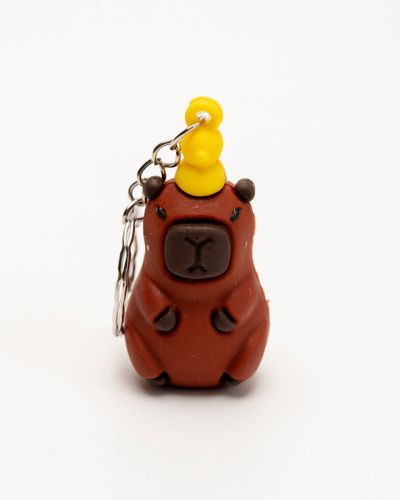 Sleutelhanger capybara badeend