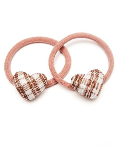 Elastiekje burberry ruit roze