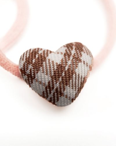 Elastiekje burberry ruit roze