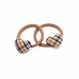 Elastiekje burberry ruit bruin