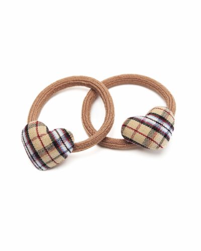 Elastiekje burberry ruit bruin