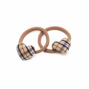Elastiekje burberry ruit bruin
