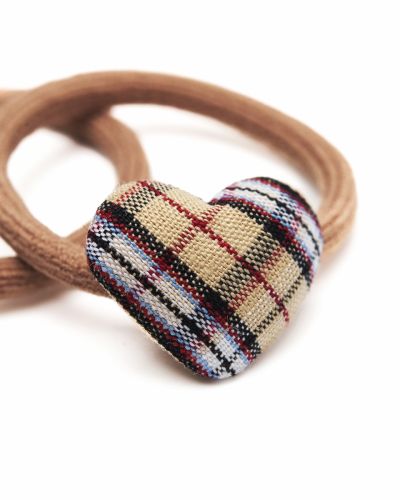 Elastiekje burberry ruit bruin