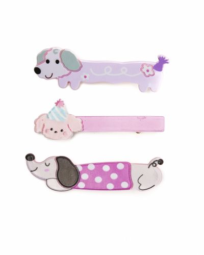 Haarspeldjes hondjes trio stippen