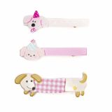 Haarspeldjes hondjes trio feestmuts