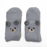 Warme huissokken grijs