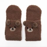 Warme huissokken bruin