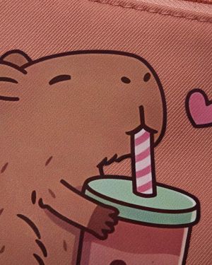 Tas capybara milkshake roze