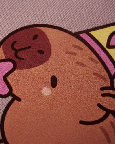 Tas capybara feestje paars