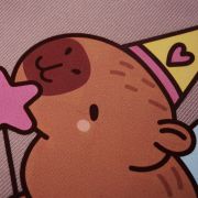 Tas capybara feestje paars