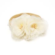 Elastiekje bloem XL wit