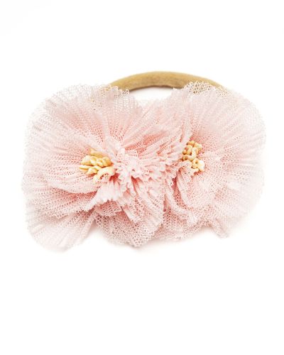 Elastiekje bloem XL roze