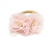 Elastiekje bloem XL roze