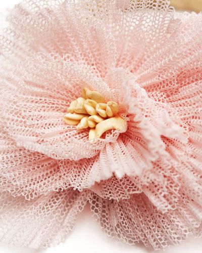 Elastiekje bloem XL roze