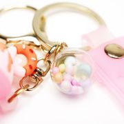 Sleutelhanger milkshake roze