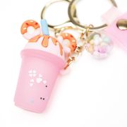 Sleutelhanger milkshake roze