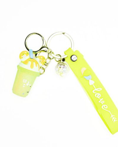 Sleutelhanger milkshake geel