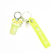 Sleutelhanger milkshake geel