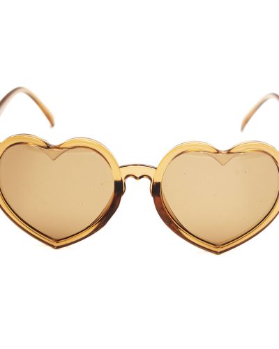 Zonnebril hart transparant bruin