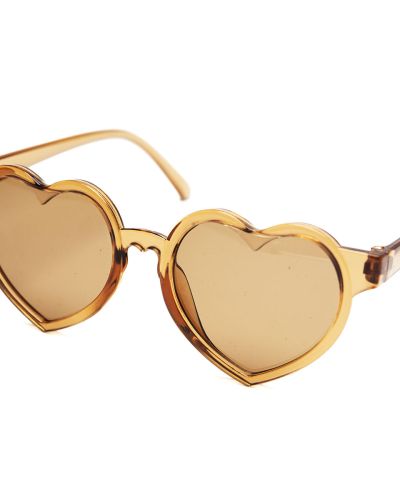 Zonnebril hart transparant bruin