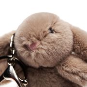 Sleutelhanger konijn fluffy bruin