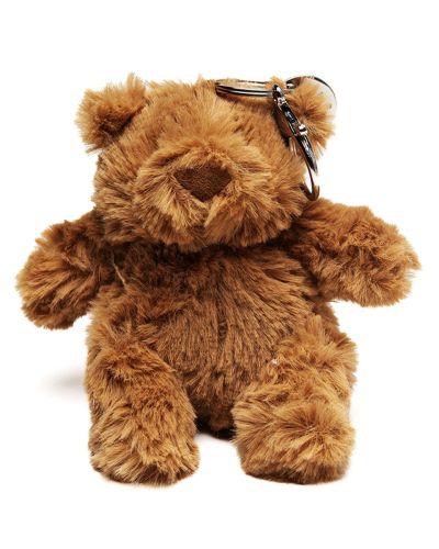 Sleutelhanger fluffy beer bruin