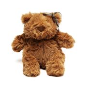 Sleutelhanger fluffy beer bruin