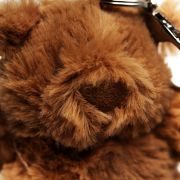 Sleutelhanger fluffy beer bruin