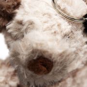 Sleutelhanger fluffy beer beige