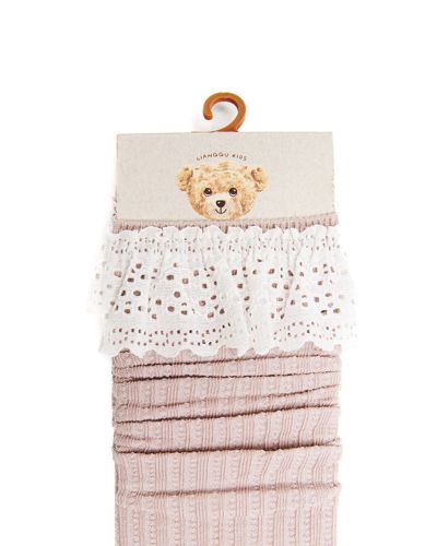 Sokjes met kant roze